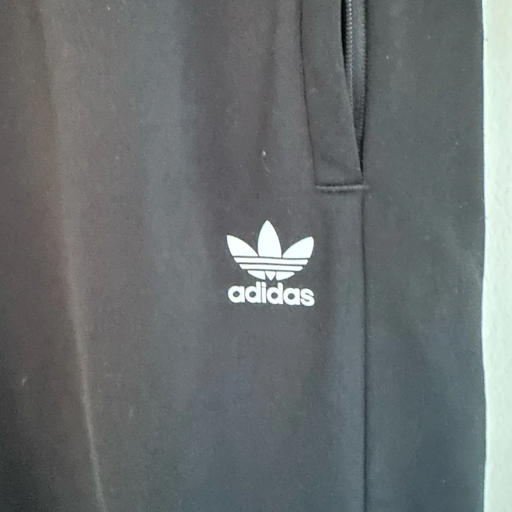 Adidas Kids Black Joggers with Pink and Green Accents - Picture 10 of 16